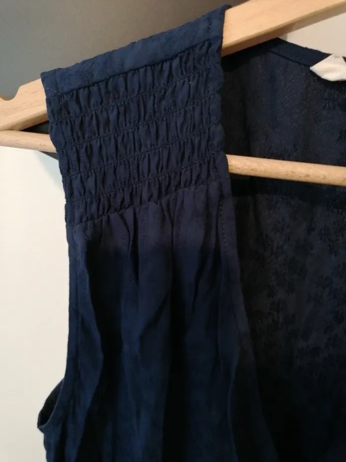 Robe bleue longue broderies - photo numéro 2