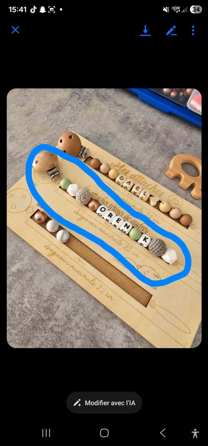 ATTACHES TETINES PERSONNALISÉ EN SILICONE - photo numéro 4