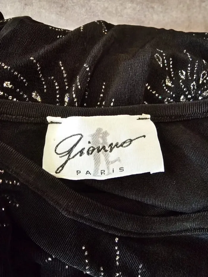 Top Gionno Paris Noir Pailleté "Feu d'Artifice" Made in France - Taille Unique - photo numéro 3