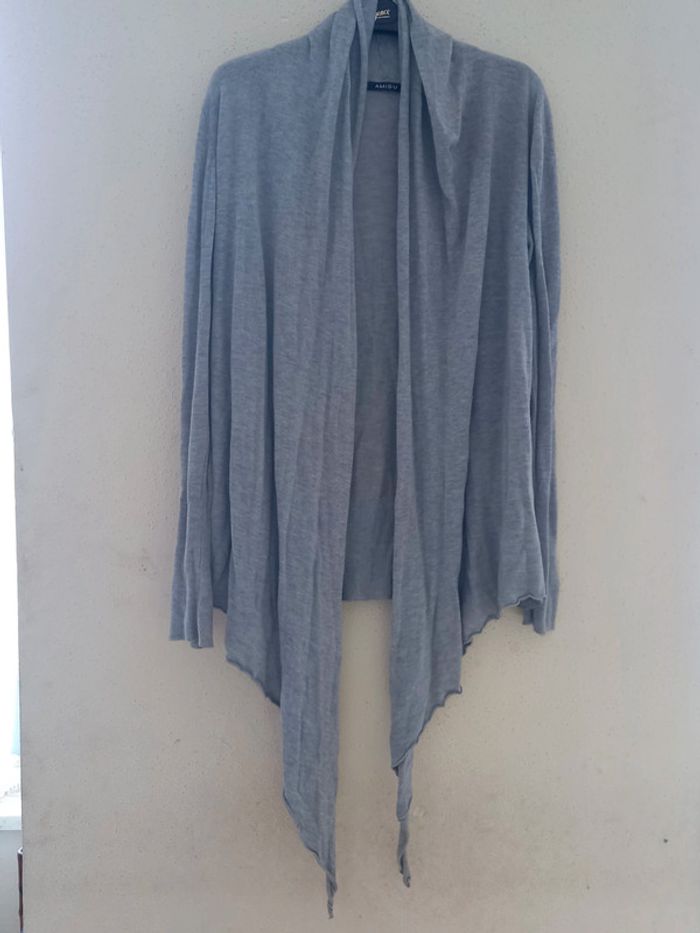 Long gilet gris T : M Marque : Amisu