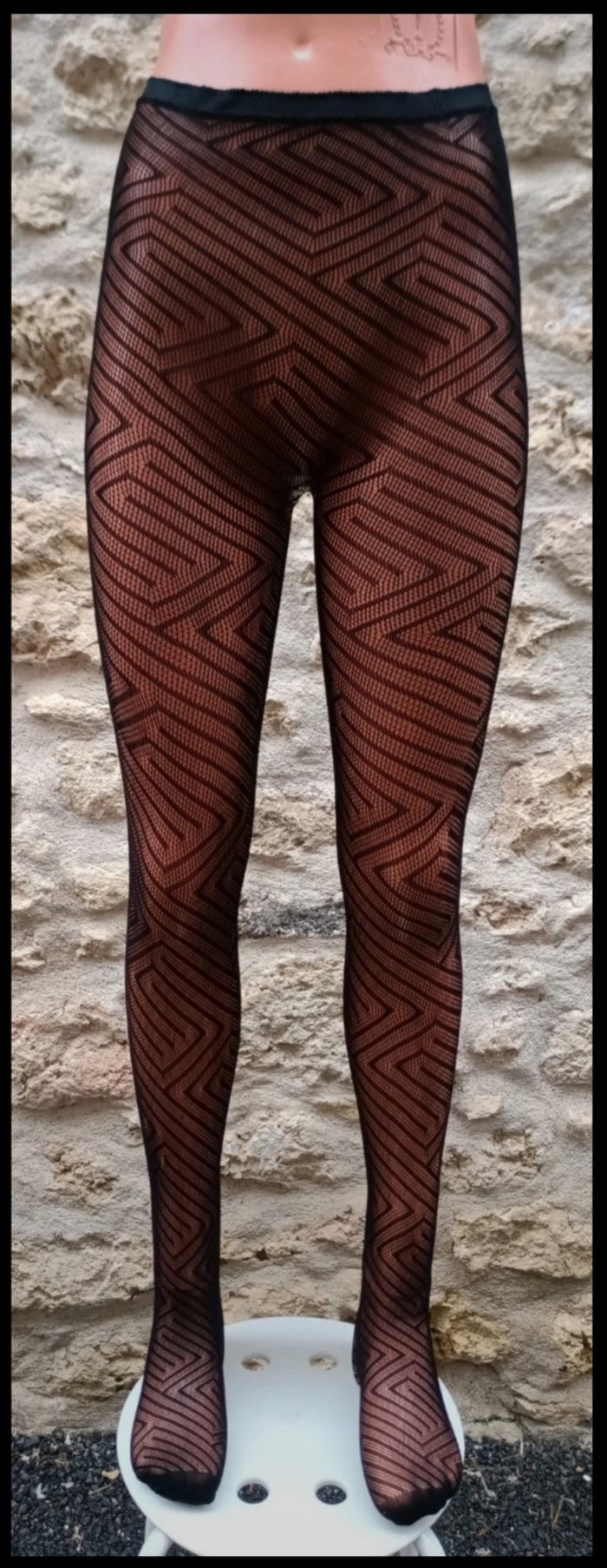 Collant résille motif fantaisie - photo numéro 2
