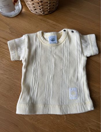 Brassière coton jaune Petit Bateau 3 mois