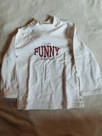 Tee-shirt manches longues col roulé taille 2 ans