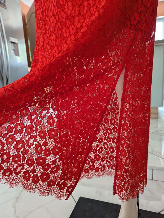 Neuve ! Robe ZAPA rouge élégante en dentelle – Taille S - photo numéro 5