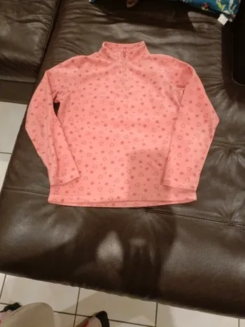 Sweat in extenso polaire 12 ans coeur etoiles