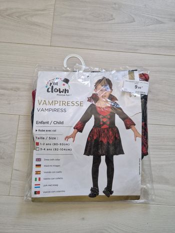 Déguisement vampire 1 à 2 ans