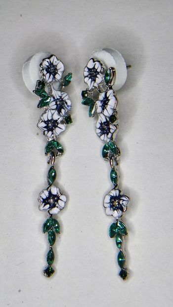 Boucles d'oreilles pendantes fleurs