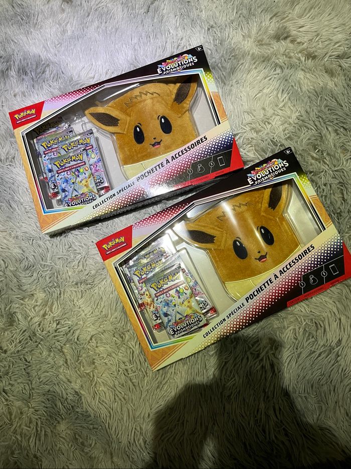 Pokémon lot de 2 coffrets accessoire Evoli - évolutions prismatiques - photo numéro 2
