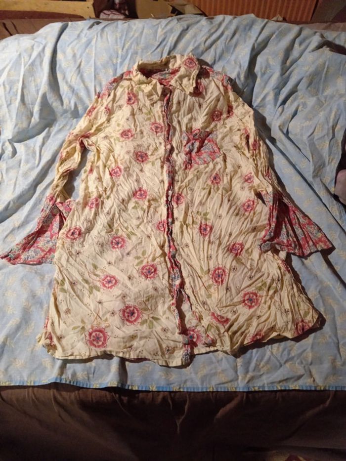 Chemise femme longue 100 %coton - photo numéro 2