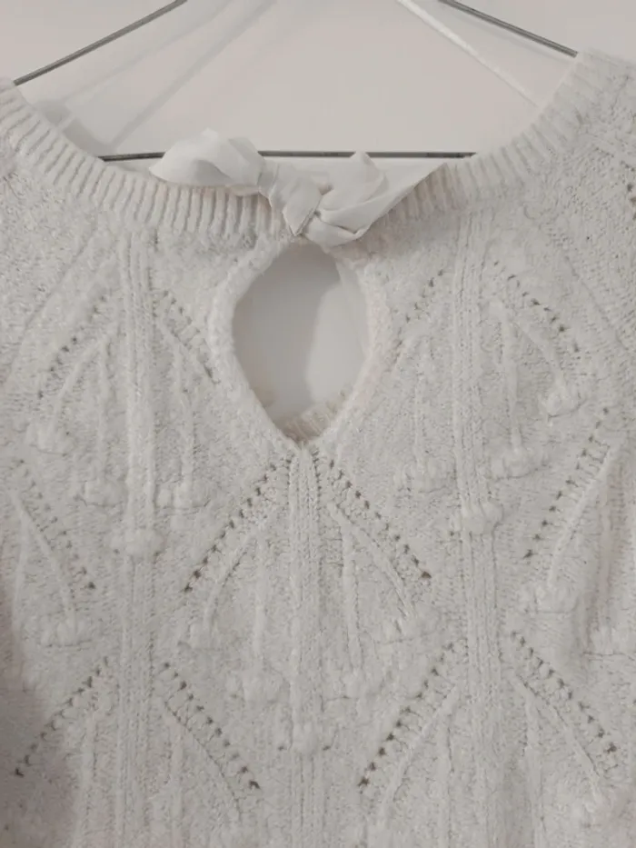 Pull maternité blanc Kiabi taille M 38-40 - photo numéro 5
