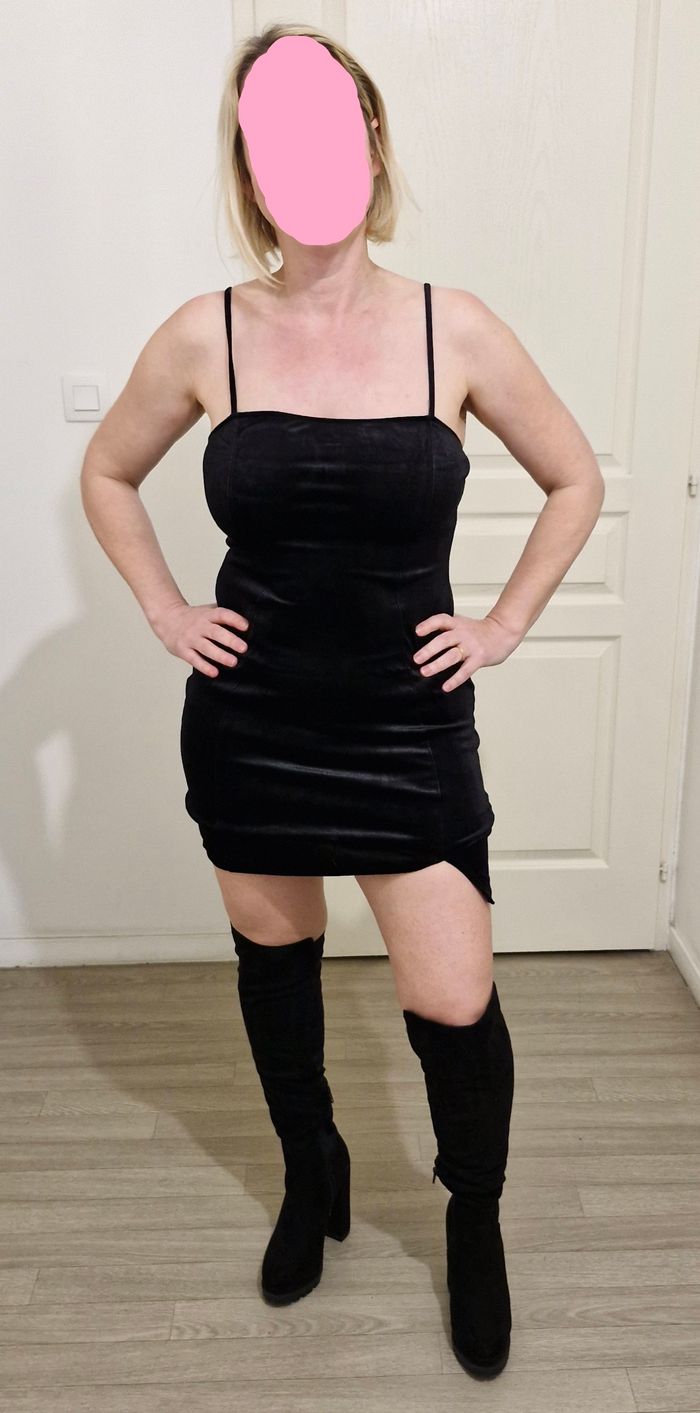 Cuissardes en daim noir sexy