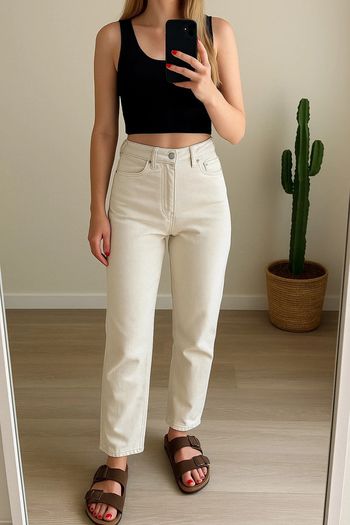 Jean écru Claudia Mango taille 34