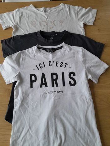 Lot 3 tee-shirts manches courtes 10 ans fille