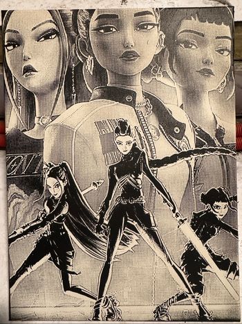 Tableau Huntrix Demon Hunters Kpop Poster en toile 30x40cm
