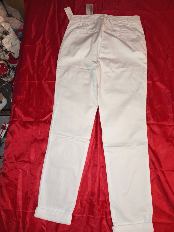 Pantalon droit blanc ourlets Caroll 36 Neuf - photo numéro 2