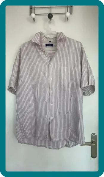 Chemise rayures beiges