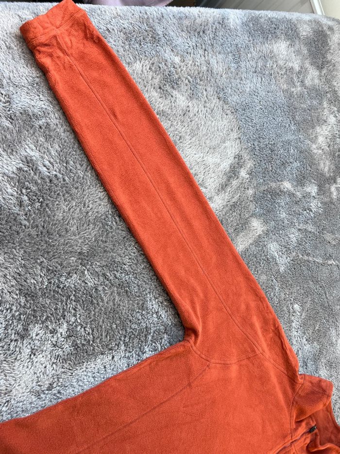 L.L. Bean Pull Polaire Zippé Col Montant Orange – Taille M - photo numéro 12