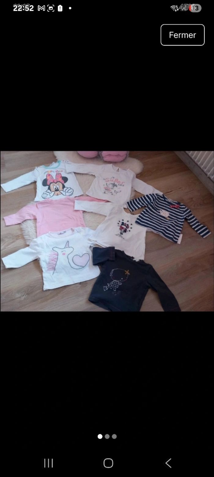 Lots de 7 haut manche longue 12 mois - photo numéro 2