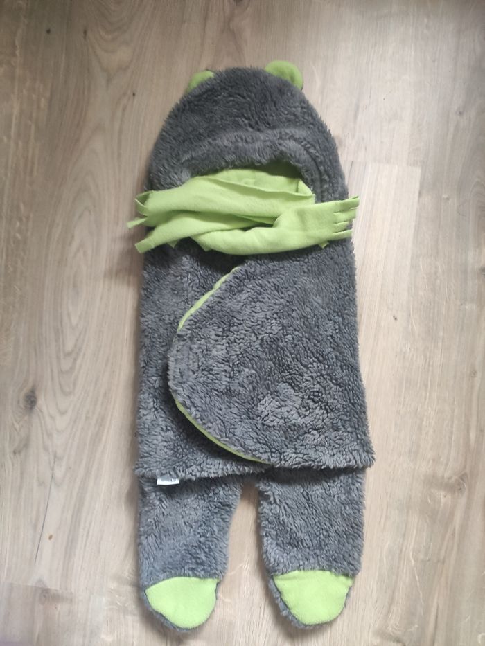 Chancelière enveloppante pour poussette et siège auto - Gris & Vert 0 - 12 mois, 80 cm