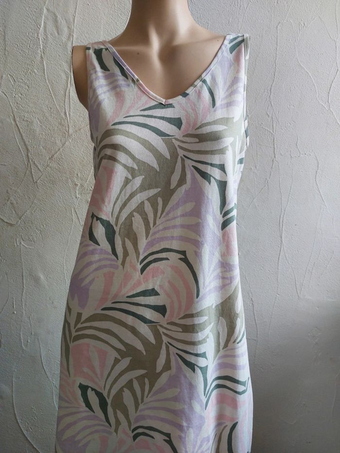 Robe en coton à motif feuilles Taille M - photo numéro 2