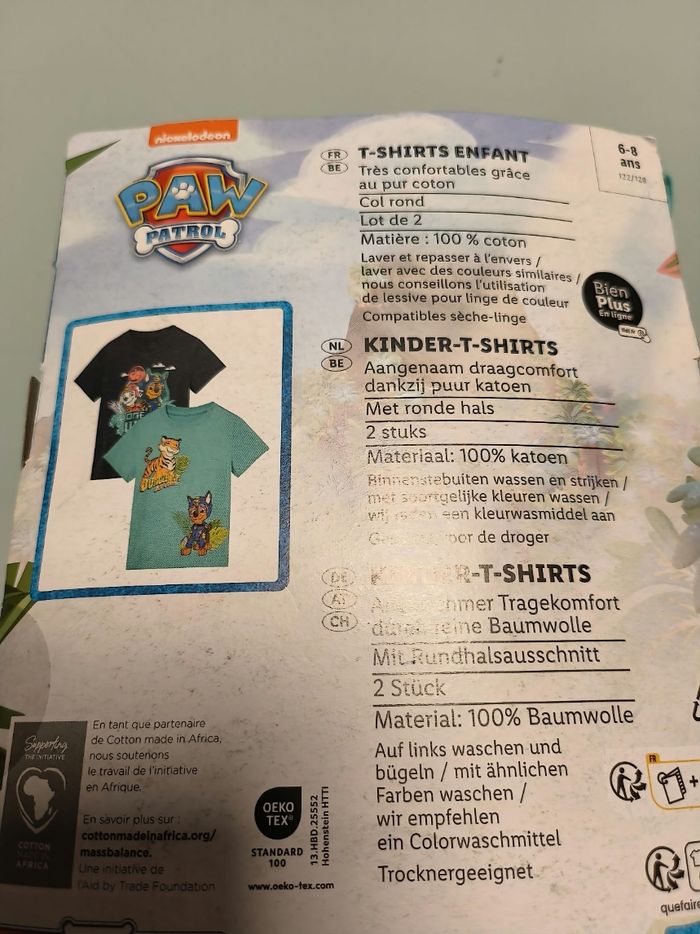 Lot de 2 tee-shirts pat patrouille neufs - photo numéro 3