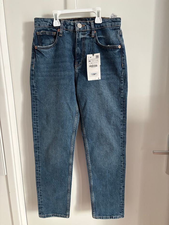 Pantalon jean mom Zara taille haute S - photo numéro 10