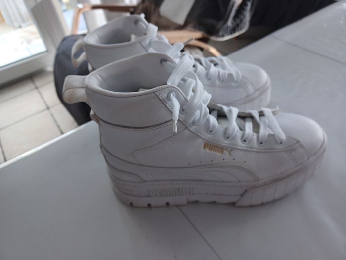 Baskets Puma  montantes blanches