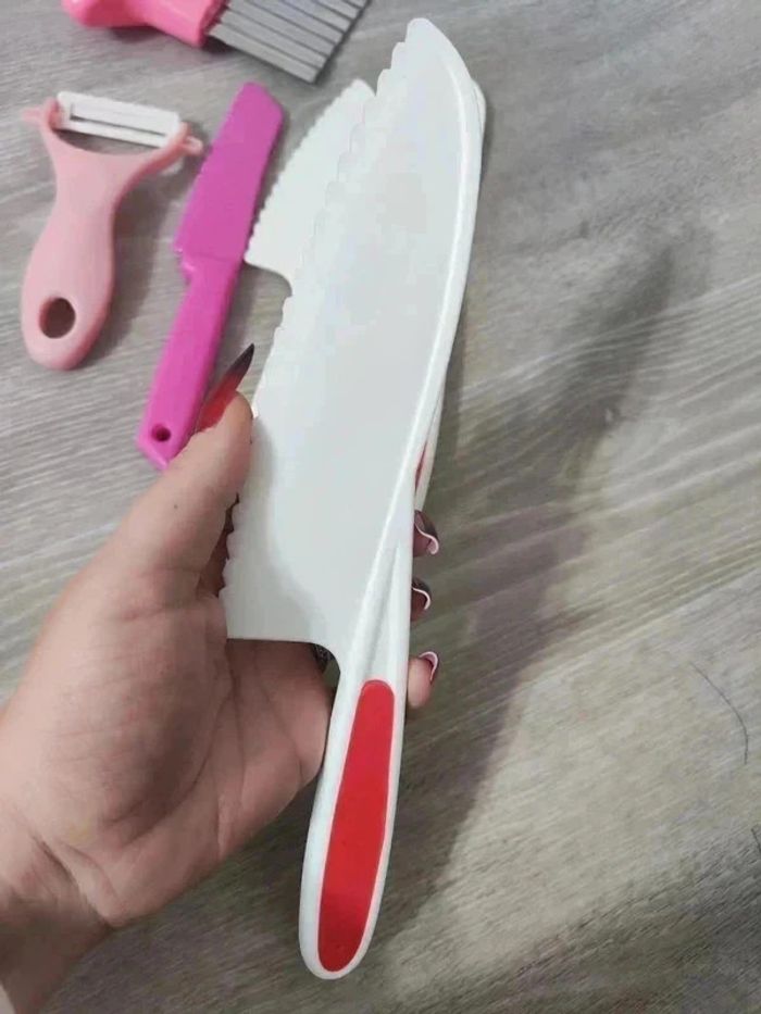 Ensemble de cuisine 6 pièces pour enfant neuf rouge rose - photo numéro 6