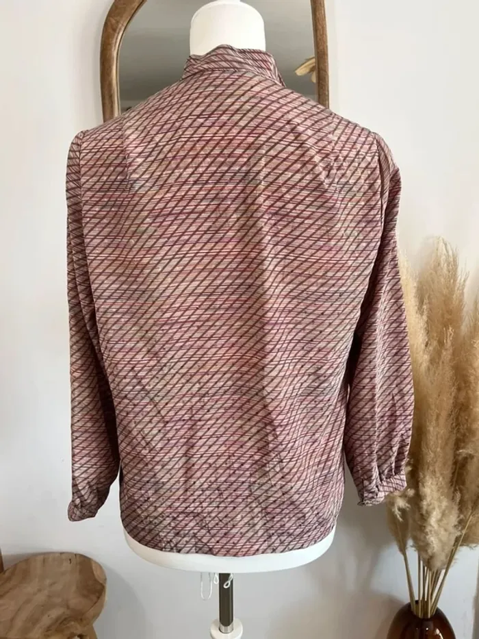 Blouse rayée rosé vintage japonais - photo numéro 5