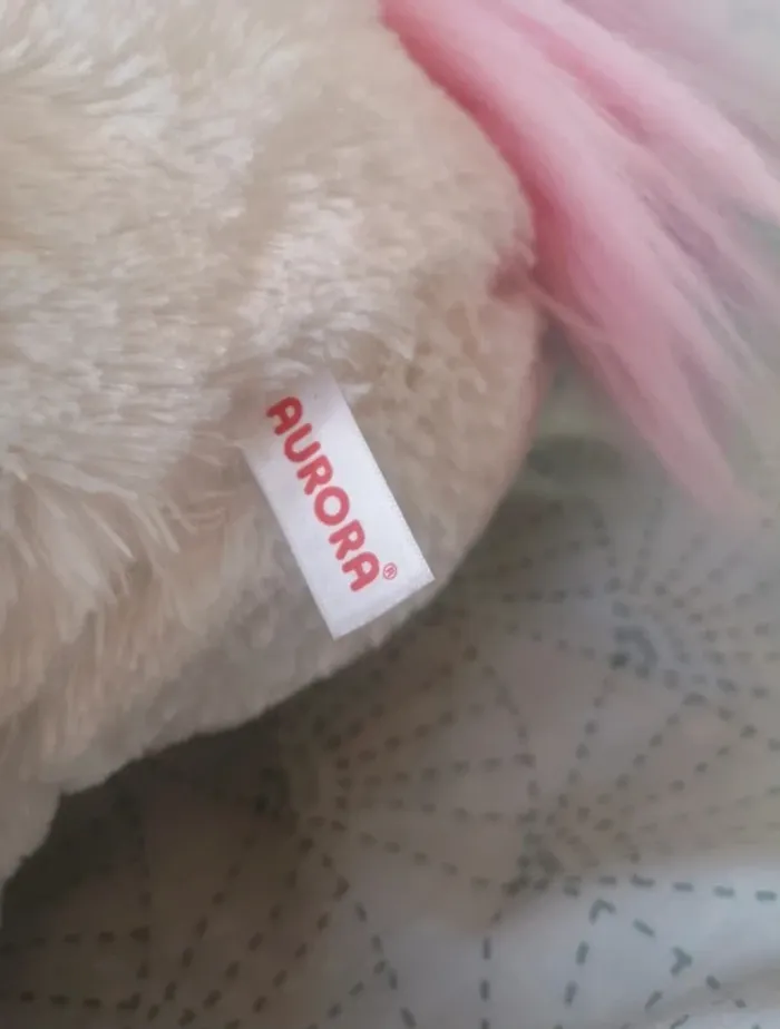 Grande peluche licorne XL Aurora 44 cm – yeux à paillettes - photo numéro 5