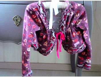 Gilet laine Fille 6 ans Ginkana Dudu violet TBE