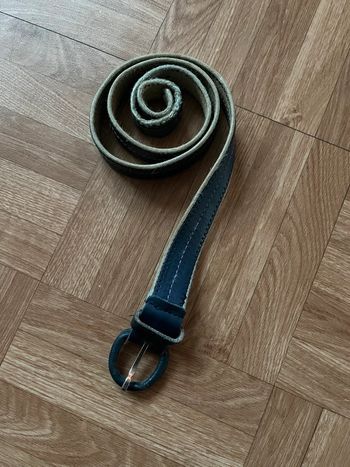 Ceinture bleu en cuir Alain Manoukian