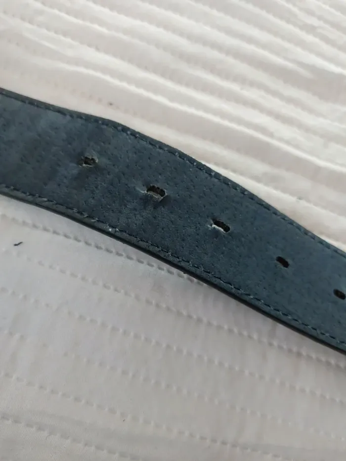 Ceinture marine boucle coloris argent 38 - photo numéro 4