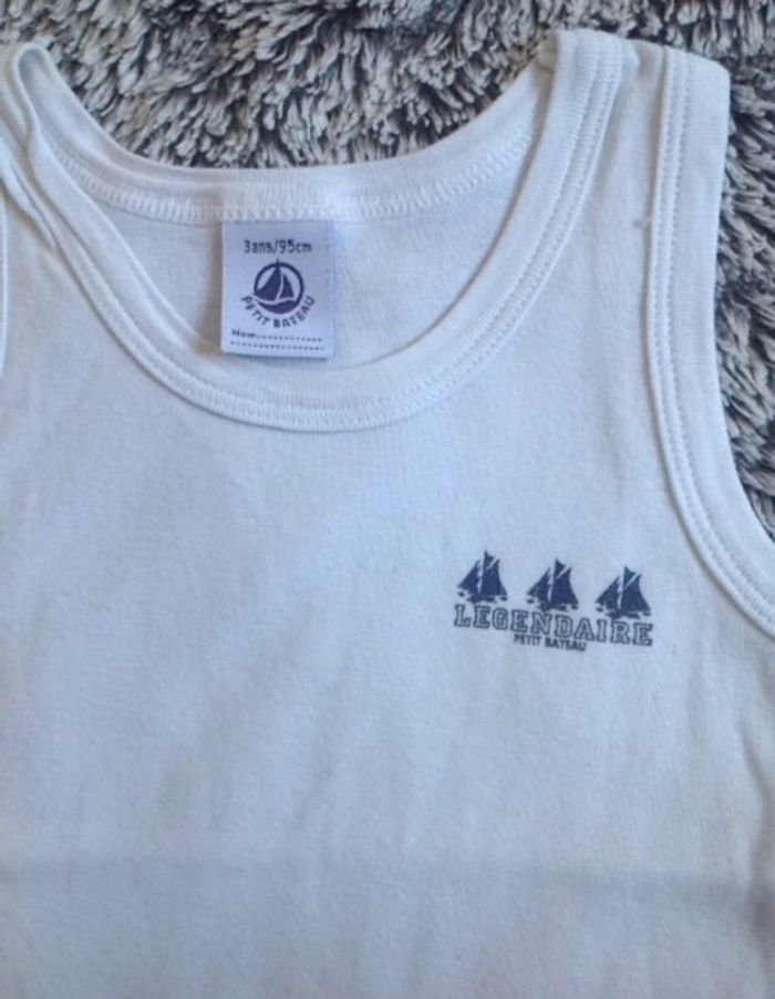 Marcel Petit Bateau blanc - 3 ans - photo numéro 2