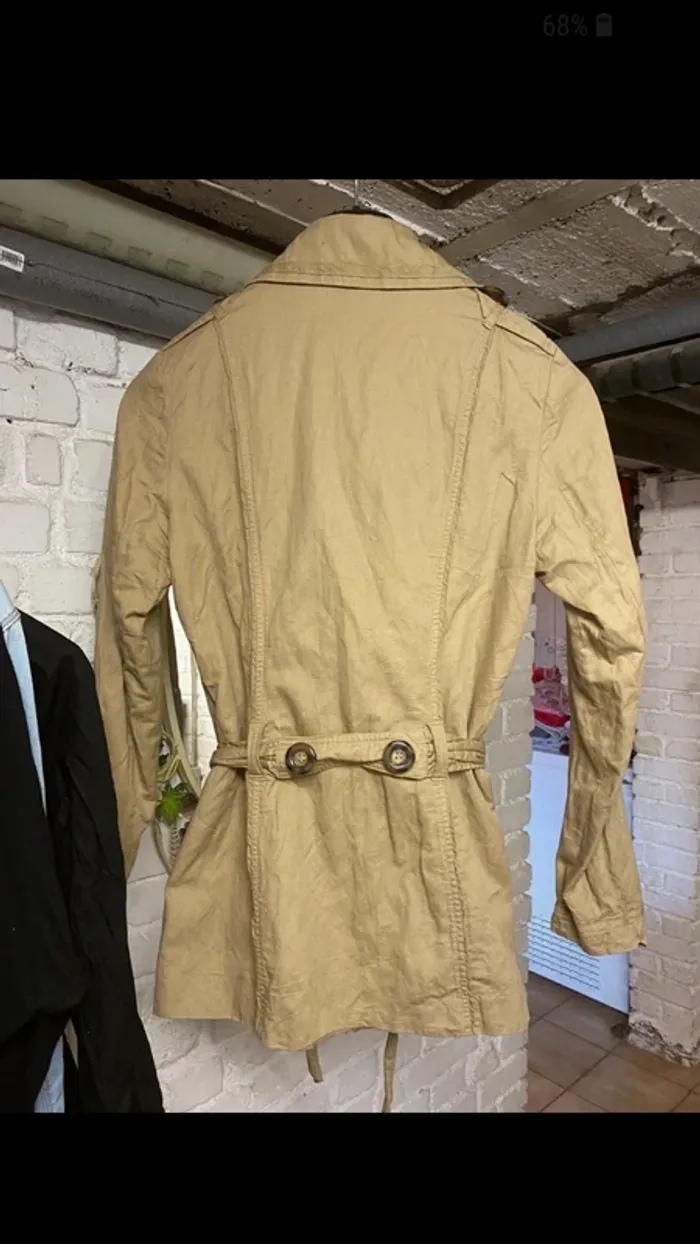 Trench-coat caban veste manteau beige promod 38/40 - photo numéro 3
