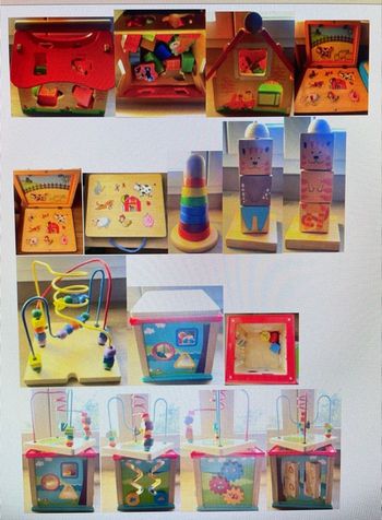 Lot de jouets en bois