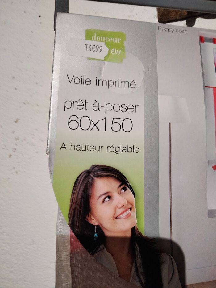 Voilage imprimé coquelicot 60x150 - photo numéro 3