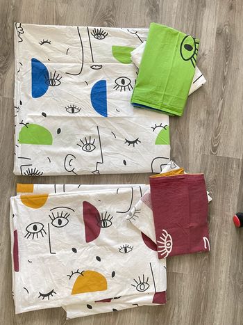Lot 3 - 2 Parures de lit 90x190cm
