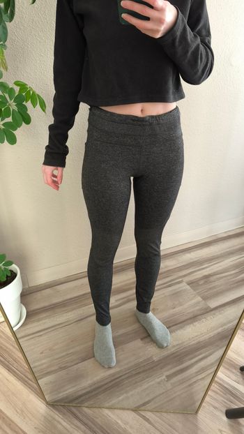 Forever 21 legging sport gris chiné taille S avec poches