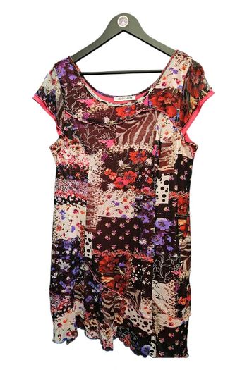 Robe été en voile doublée extensible T42 Christine Laure