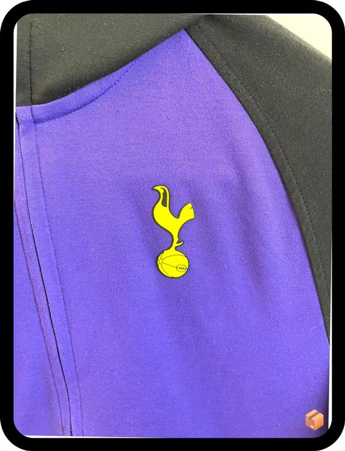 🧥 Sweat demi-zip à capuche Nike – Taille S – Violet / noir / jaune – Dry-Fit - photo numéro 4
