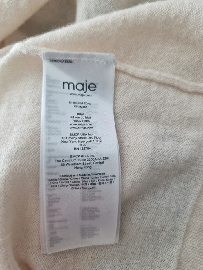 Pull sans manches Maje taille 1 neuf, juste lavé - photo numéro 4