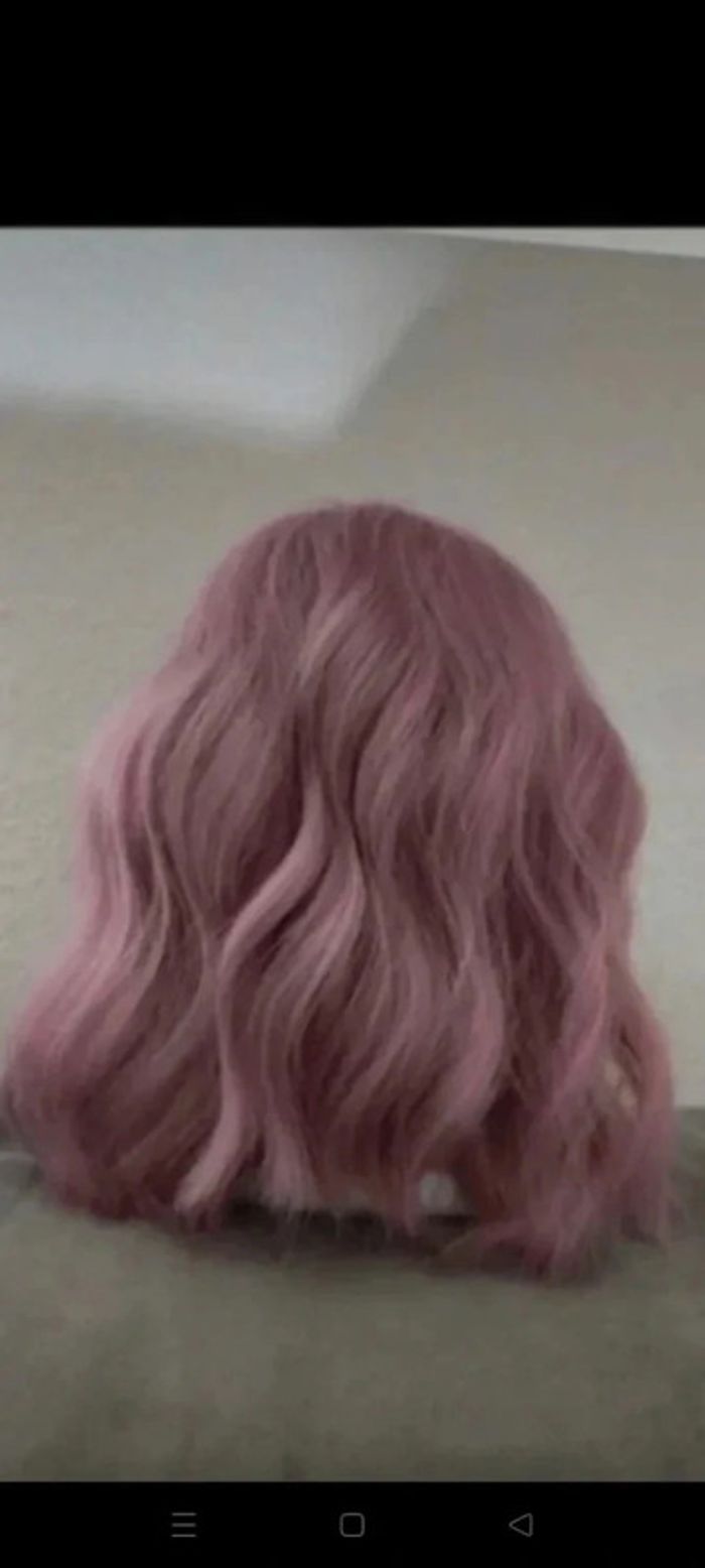 Perruque Naturelle Rose Pastel Tendance - photo numéro 4