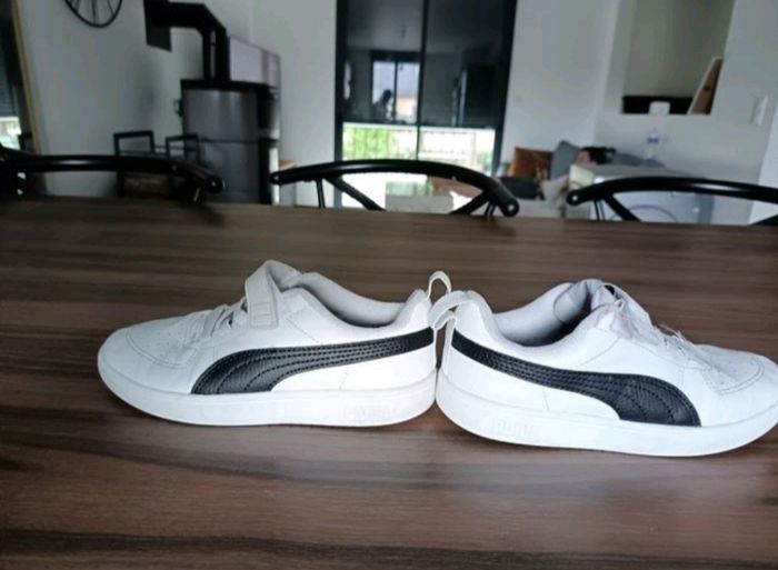 Basket scratch blanche et noir puma 32 - photo numéro 2