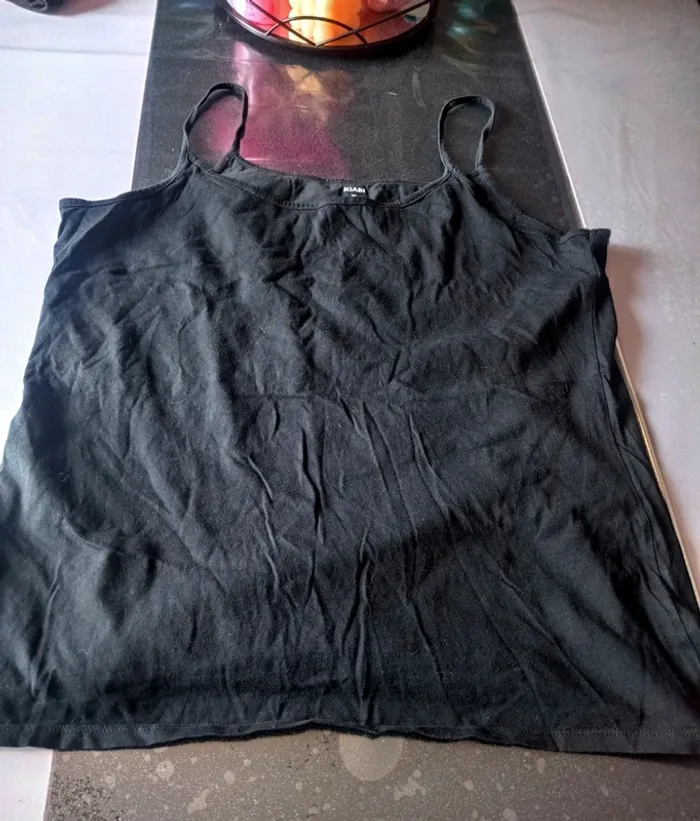 Débardeur noir femme