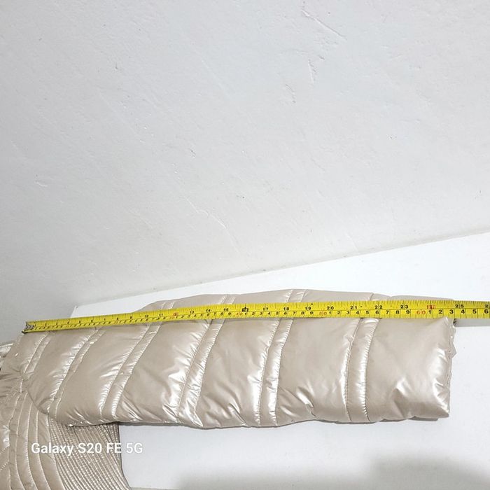 Doudoune manteau femme beige métallisé Saturne taille L - photo numéro 13