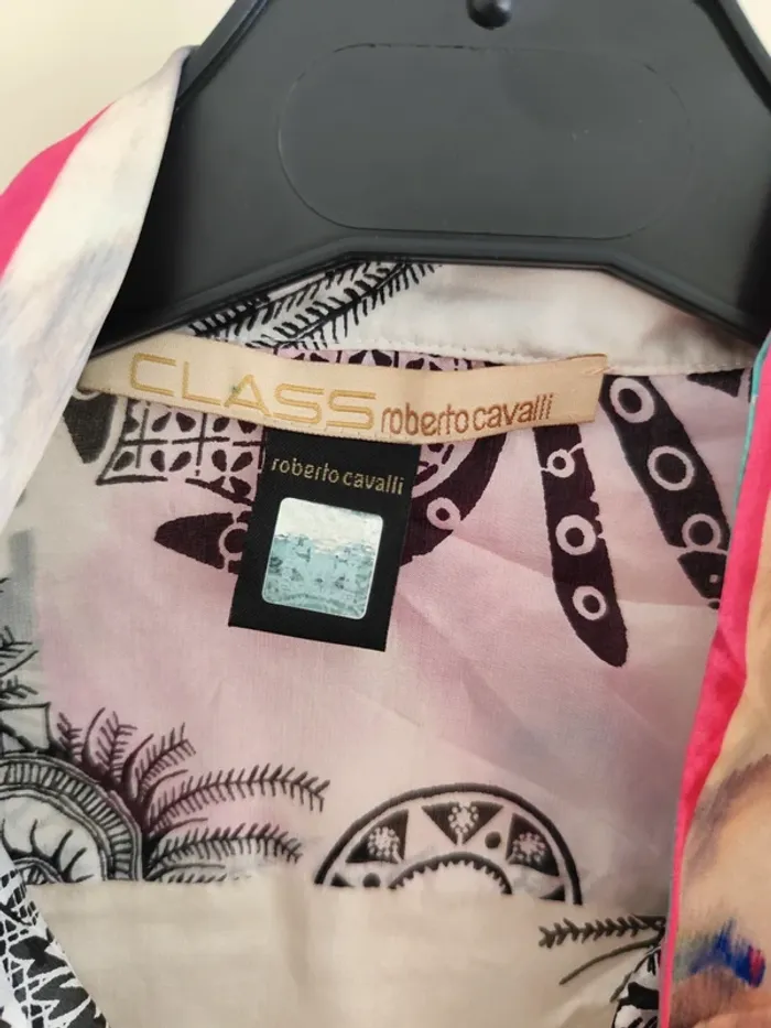 Superbe chemise soie Roberto Cavalli colorée 100% soie - photo numéro 7