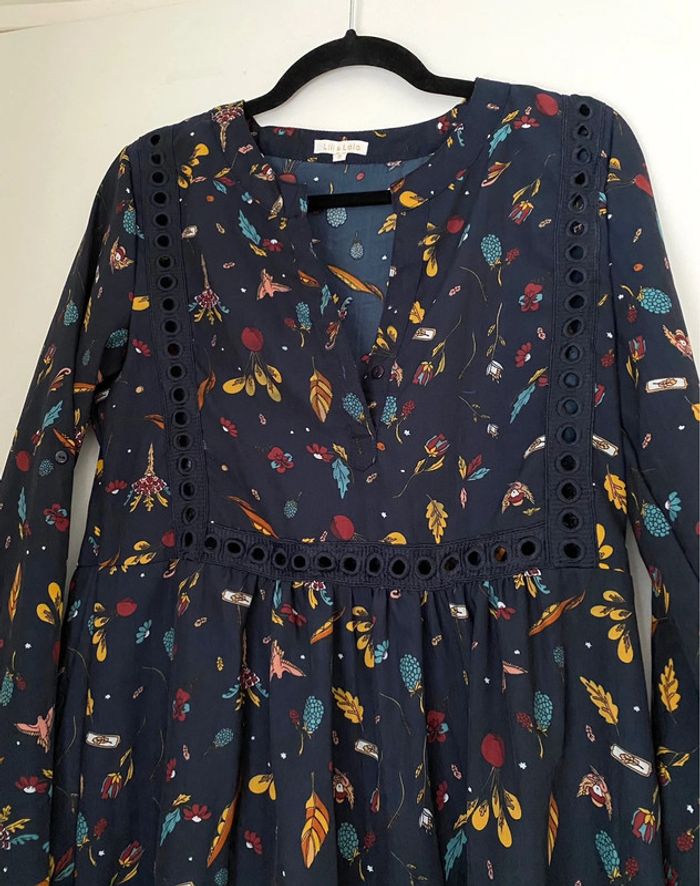 Robe Imprimée Avec Broderie Taille S - photo numéro 3