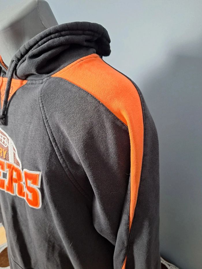 sweat a capuche holloway / Hoodie / homme taille L / noir et orange - brodé / togers cherry (389) - photo numéro 7