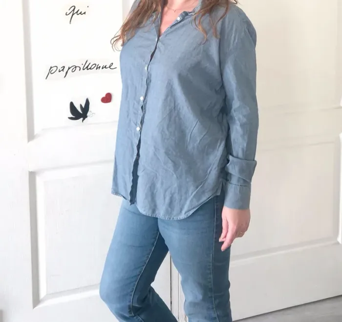 Chemise bleu Américain vintage taille s - photo numéro 3